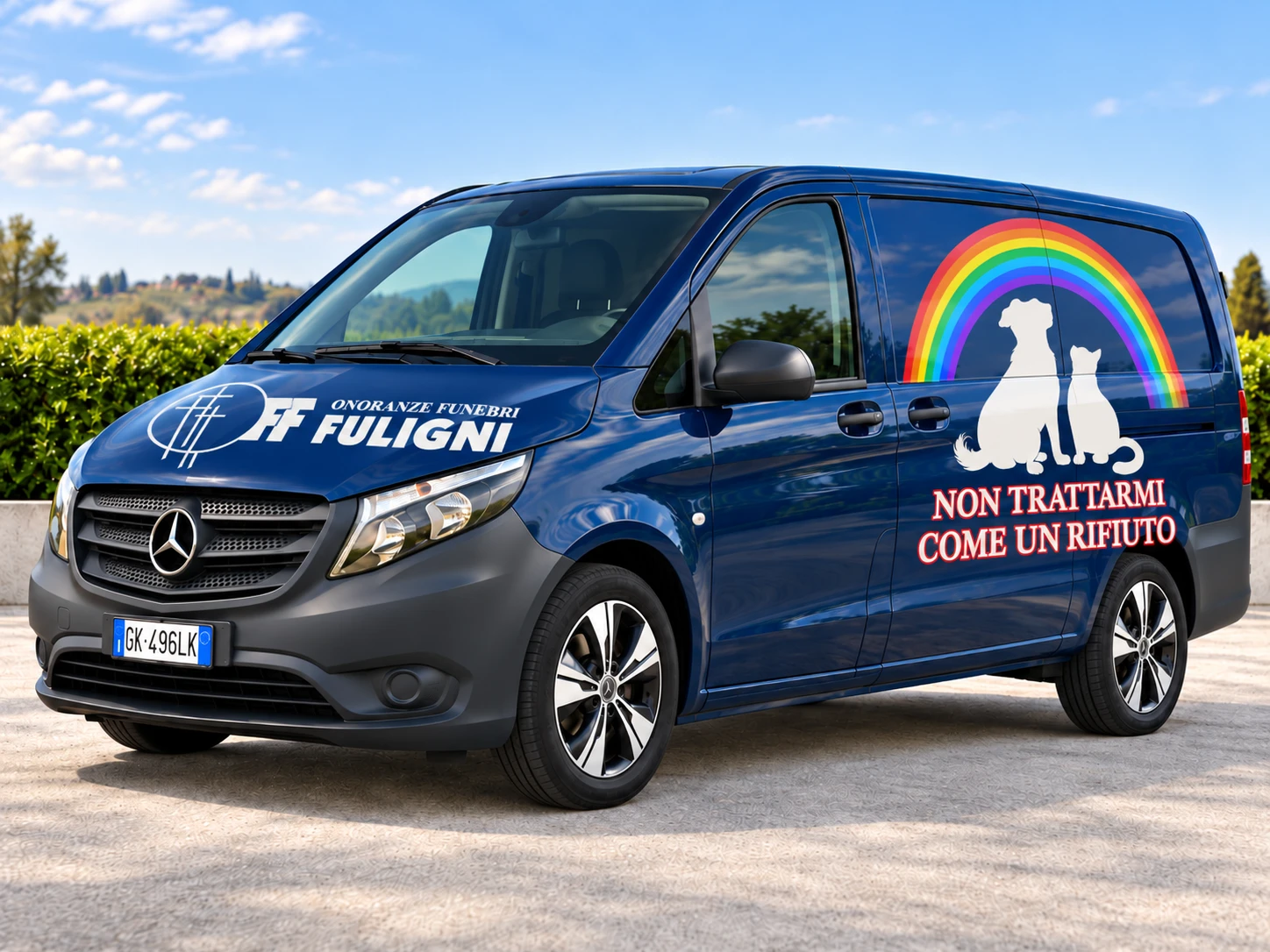 Il furgone Funeral Pet di Onoranze Funebri Fuligni